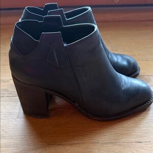 Black Leather Ankle Boots